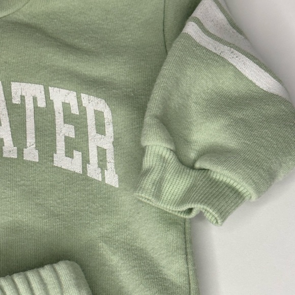 Mini Greyson Light Green Sweatsuit 2 Pieces ~ Hoodie and Pant Size 3-6M - Picture 4 of 10